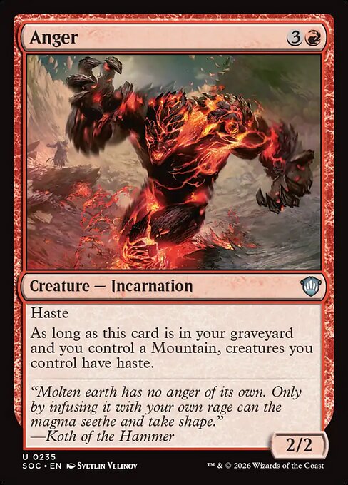 Anger - Secrets of Strixhaven Commander