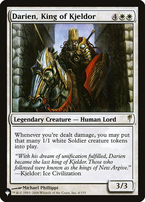 Darien, King of Kjeldor - The List