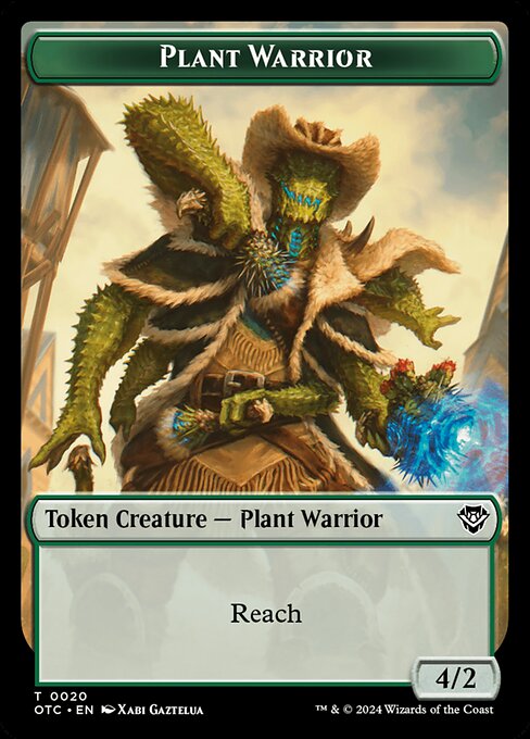 Plant Warrior - Outlaws of Thunder Junction Commander Tokens