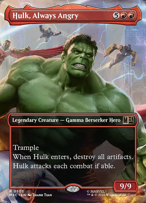 Hulk, Always Angry - Marvel Super Heroes Commander - Borderless