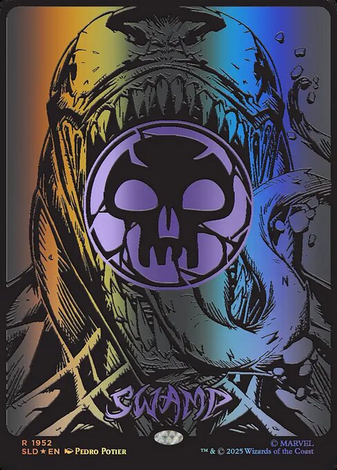 Swamp - Secret Lair Drop - Raised Foil, Borderless