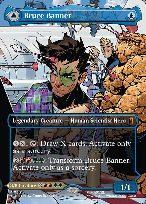 Bruce Banner // The Incredible Hulk - Marvel Super Heroes - Borderless