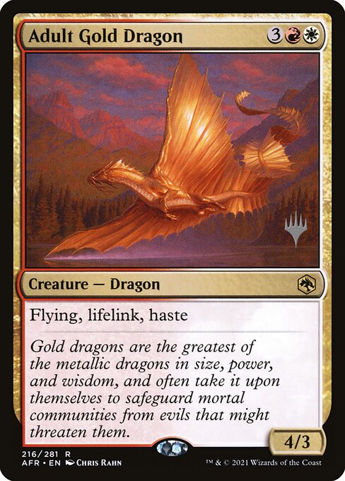 Adult Gold Dragon - Adventures in the Forgotten Realms Promos