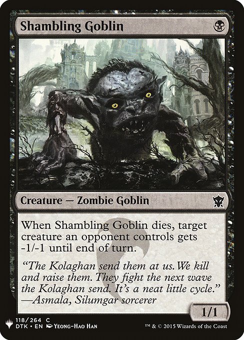 Shambling Goblin - The List