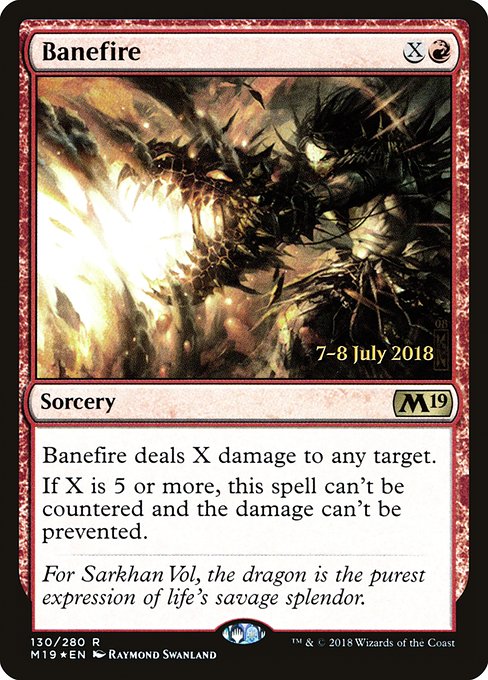 Banefire - Core Set 2019 Promos - Promo Foil