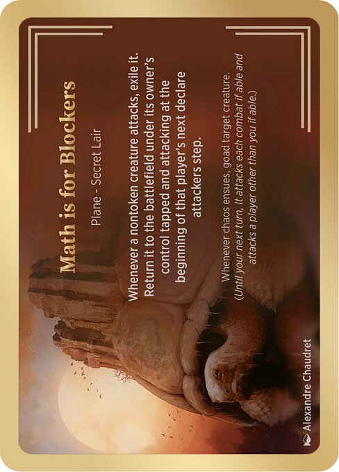 Math is for Blockers (Plane) - Secret Lair Showcase Planes