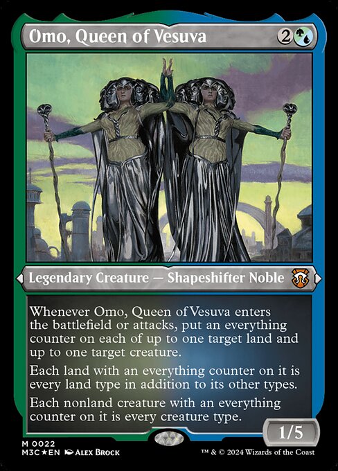 Omo, Queen of Vesuva - Modern Horizons 3 Commander - Etched Foil