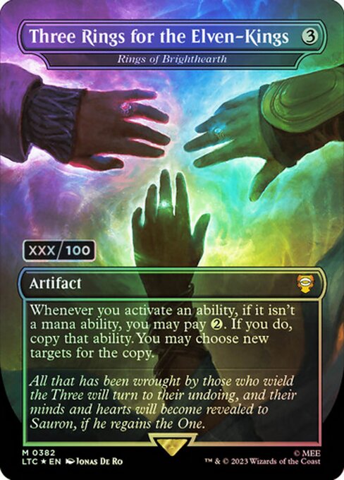 Three Rings for the Elven-Kings (Rings of Brighthearth) - Tales of Middle-earth Commander - Double Rainbow, Borderless