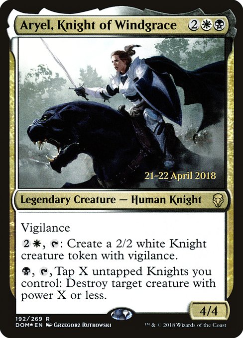 Aryel, Knight of Windgrace - Dominaria Promos