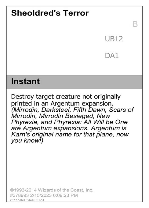 Sheoldred's Terror - Unknown Event