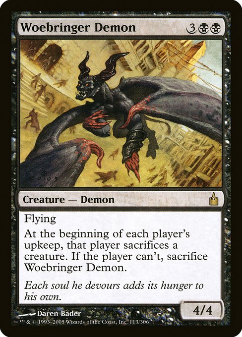 Woebringer Demon - Ravnica: City of Guilds