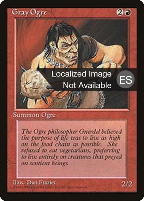 Ogro gris (Gray Ogre) - Fourth Edition Foreign Black Border