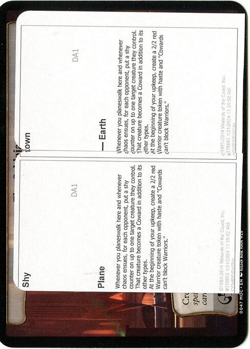 Shy Town - Black Lotus Unknown Planechase