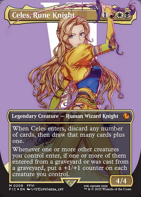 Celes, Rune Knight - Final Fantasy Commander - Surge Foil, Borderless