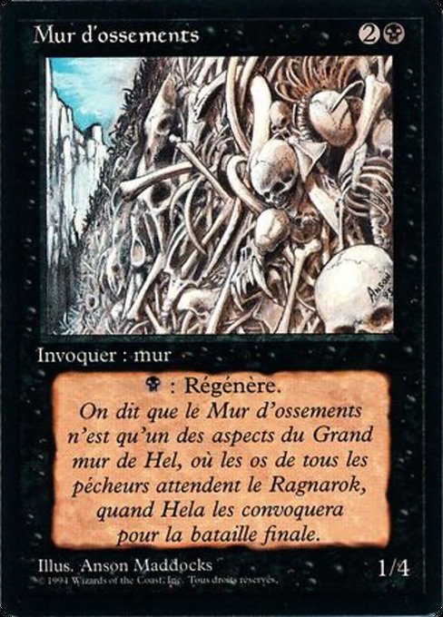 Mur d'ossements (Wall of Bone) - Foreign Black Border