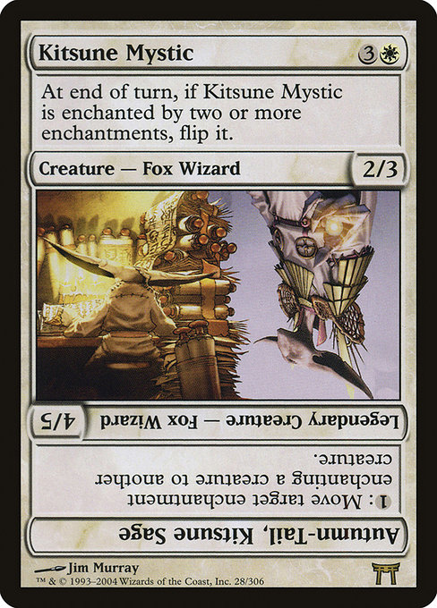 Kitsune Mystic // Autumn-Tail, Kitsune Sage - Champions of Kamigawa