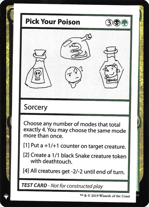 Pick Your Poison - Mystery Booster Playtest Cards 2019