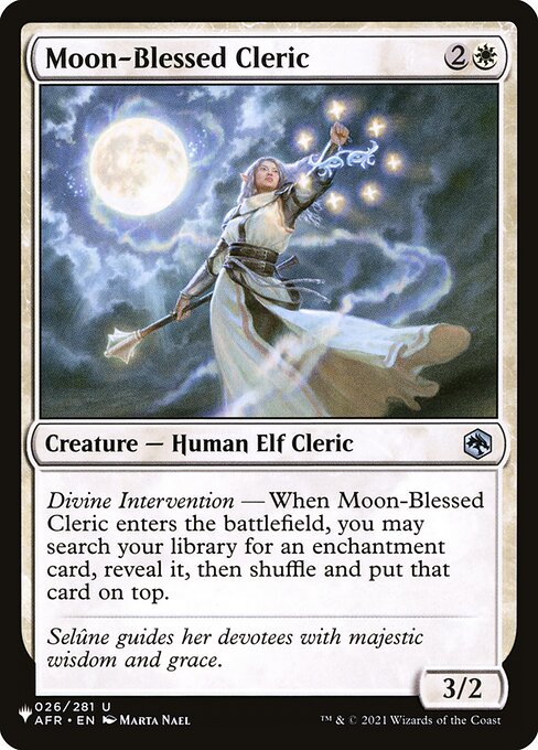 Moon-Blessed Cleric - The List