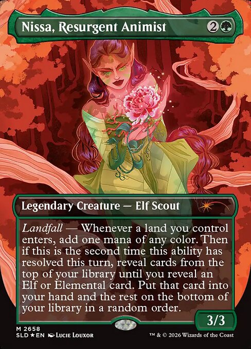 Nissa, Resurgent Animist - Secret Lair Drop - Borderless