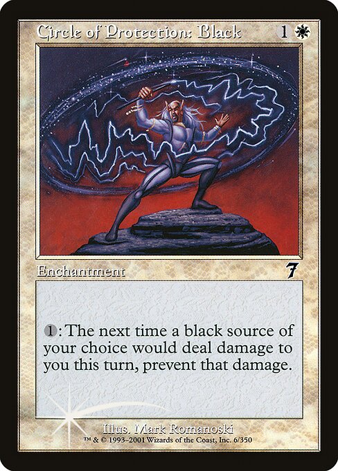 Circle of Protection: Black - Seventh Edition - Promo Foil