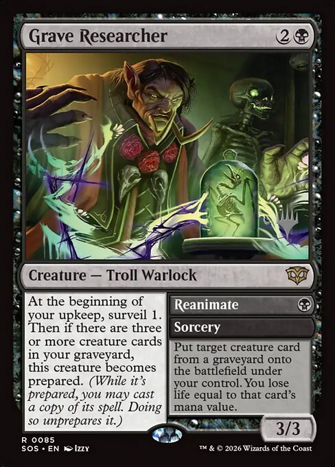 Grave Researcher // Reanimate - Secrets of Strixhaven Promos