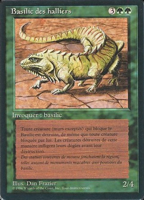 Basilic des halliers (Thicket Basilisk) - Foreign Black Border