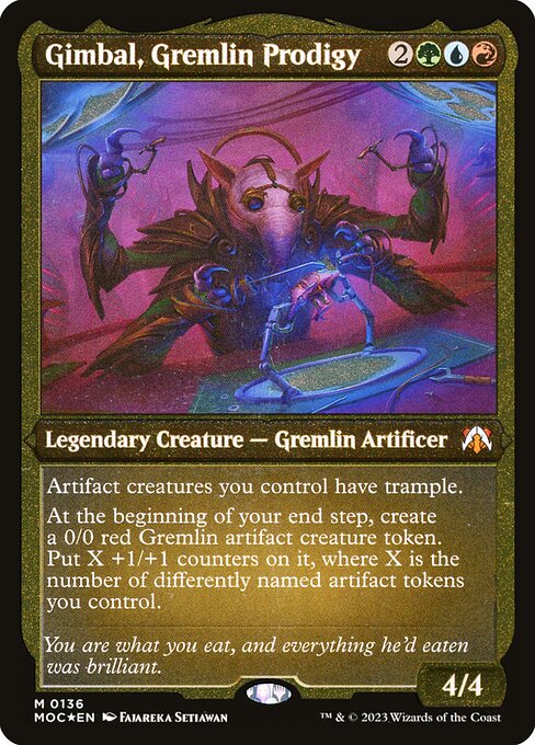 Gimbal, Gremlin Prodigy - March of the Machine Commander - Etched Foil