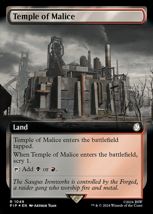 Temple of Malice - Fallout - Surge Foil, Extended Art