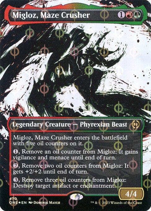 Migloz, Maze Crusher - Phyrexia: All Will Be One - Step & Compleat, Showcase