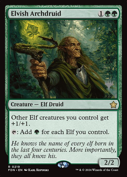 Elvish Archdruid - Foundations Promos