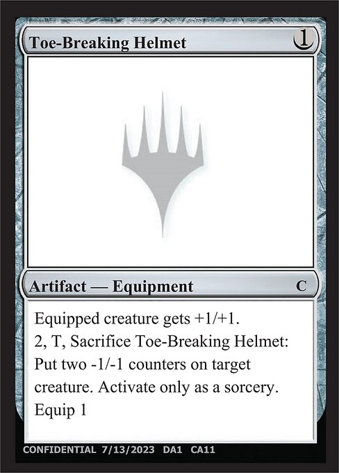 Toe-Breaking Helmet - Unknown Event