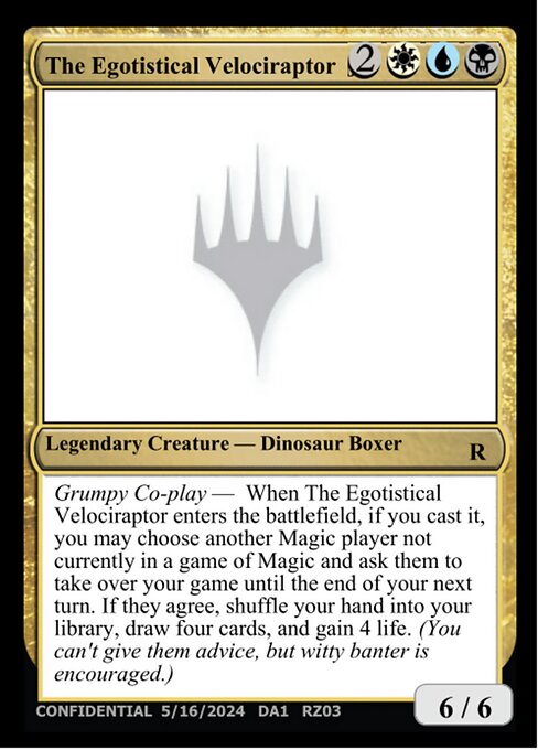 The Egotistical Velociraptor - Unknown Event
