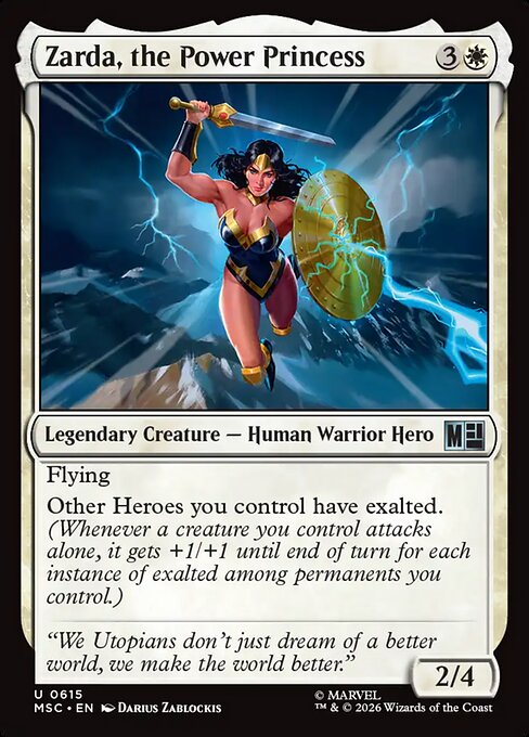 Zarda, the Power Princess - Marvel Super Heroes Commander