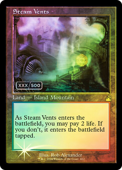 MTG 蒸気孔/Steam Vents Zendikar Expeditions MTG Magic the Gathering Steam Vents (12/45) Zendikar