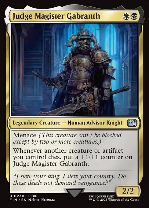 Judge Magister Gabranth - Final Fantasy