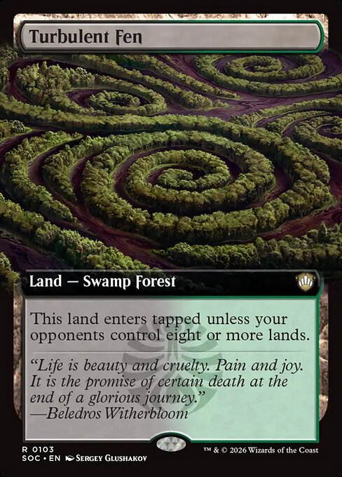 Turbulent Fen - Secrets of Strixhaven Commander - Extended Art