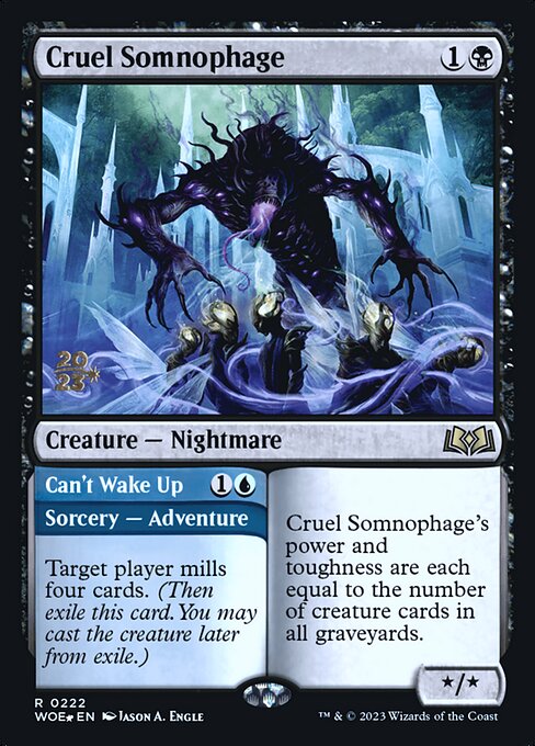 Cruel Somnophage // Can't Wake Up - Wilds of Eldraine Promos