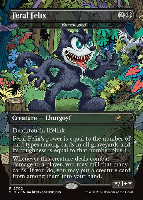 Feral Felix (Barrowgoyf) - Secret Lair Drop - Borderless