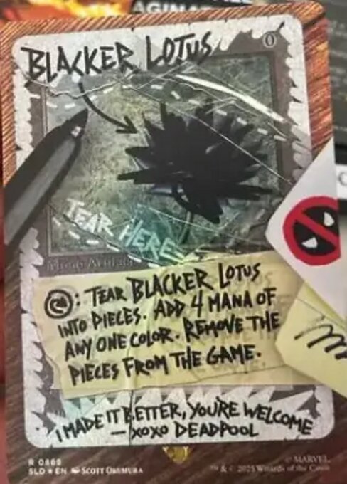 Blacker Lotus - Secret Lair Drop - Borderless