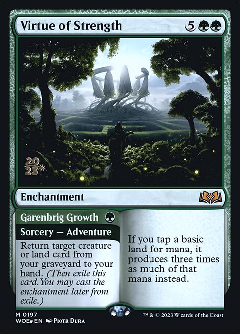 Virtue of Strength // Garenbrig Growth - Wilds of Eldraine Promos - Promo Foil