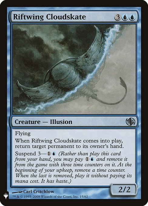 Riftwing Cloudskate - The List