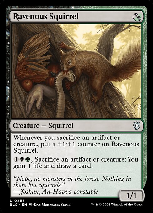 Ravenous Squirrel - Bloomburrow Commander