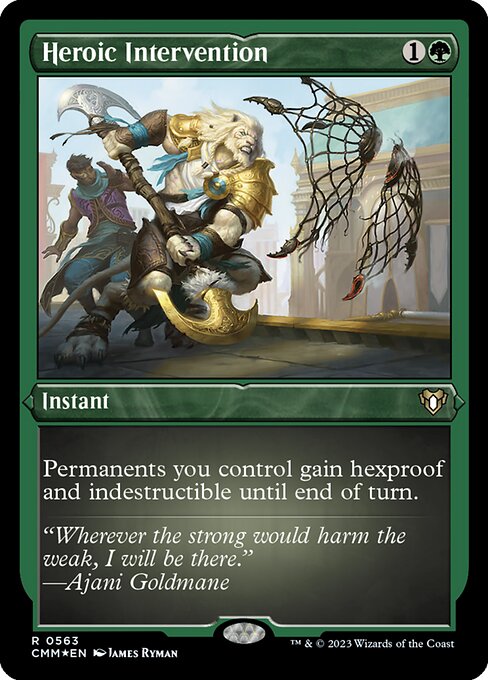 Heroic Intervention - Commander Masters - Etched Foil