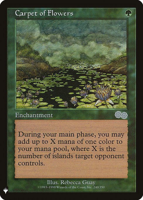 Carpet of Flowers - The List