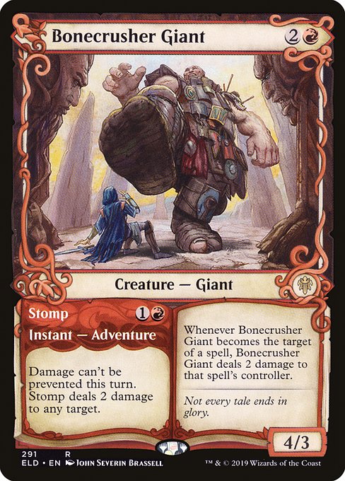 Bonecrusher Giant // Stomp - Throne of Eldraine - Showcase