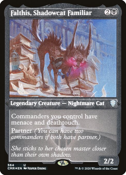 Falthis, Shadowcat Familiar - Commander Legends - Etched Foil