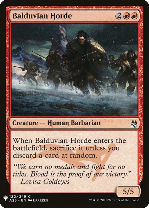Balduvian Horde - The List