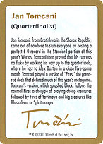 Jan Tomcani Bio - World Championship Decks 2001