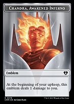 Chandra, Awakened Inferno Emblem - Commander Masters Tokens