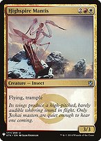 Highspire Mantis - The List